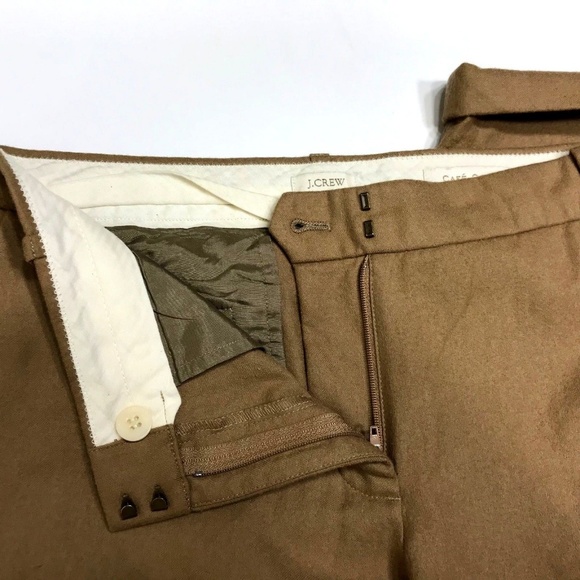 **SOLD** J. Crew Brown 100% Wool Cafe Capri Pants - Picture 3 of 6